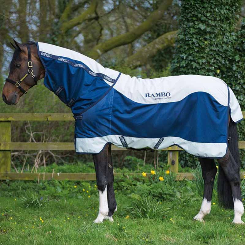 Rain & Fly Rug Rambo Summer Series V-Front Navy/Grey