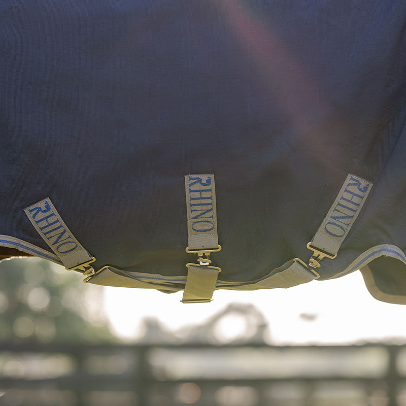 Turnout Rug Rhino 1000D 100g Navy/Gray/Blue