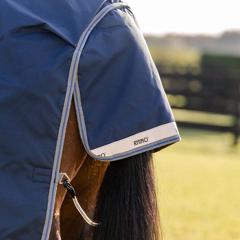 Turnout Rug Rhino 1000D 100g Navy/Gray/Blue