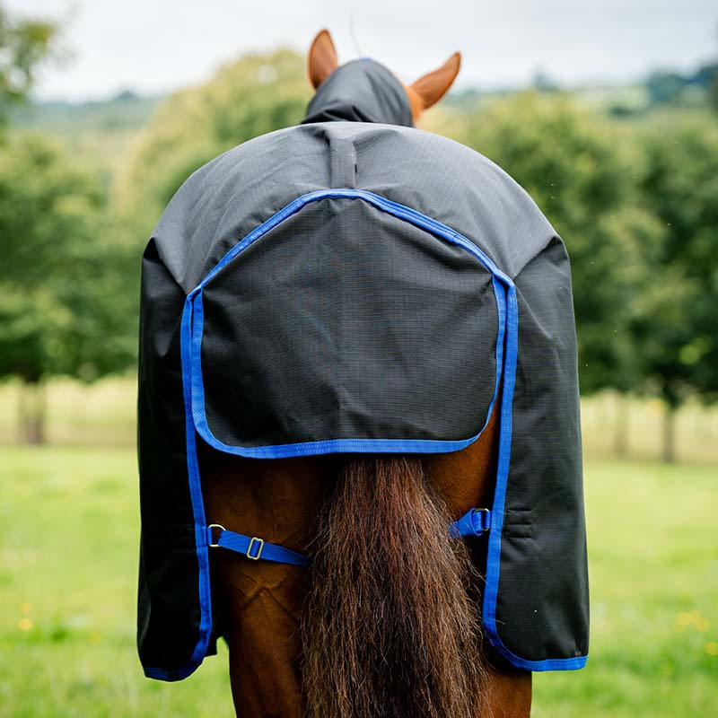 Turnout Rug with Hood Amigo Ripstop 900 Plus 100g Black/Blue