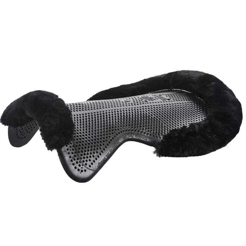 Gel Pad with Sheepskin Black