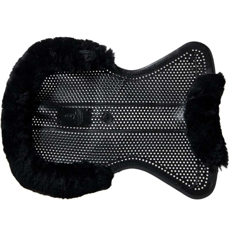 Gel Pad with Sheepskin Black