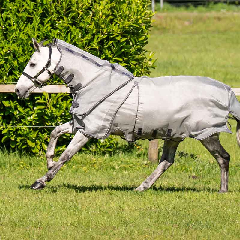 Fly Rug Rambo Optimo Protector Plus Silver/Grey/Silver