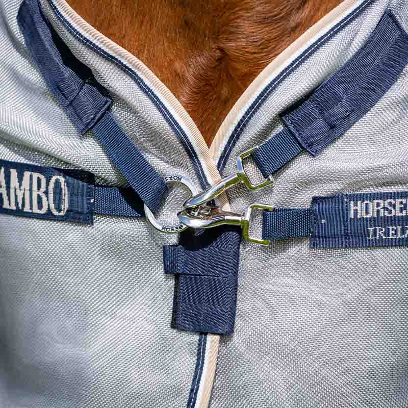 Fly Rug with Neck Rambo Protector Silver