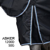 Rain Rug with Neck Turnout Plus 50g 1200D Black Rain Rug with Neck Turnout Plus 50g 1200D Black