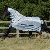 Fly Rug Buzz Off Rain Detachable Neck Silver Fly Rug Buzz Off Rain Detachable Neck Silver
