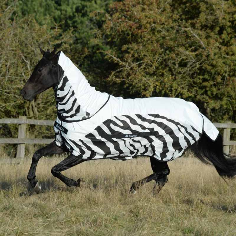 Fly Rug Buzz-Off Rain Zebra Detachable Neck