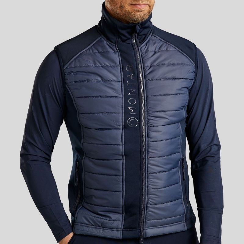 Men's Hybrid Vest Emanuel Softshell Navy Blue