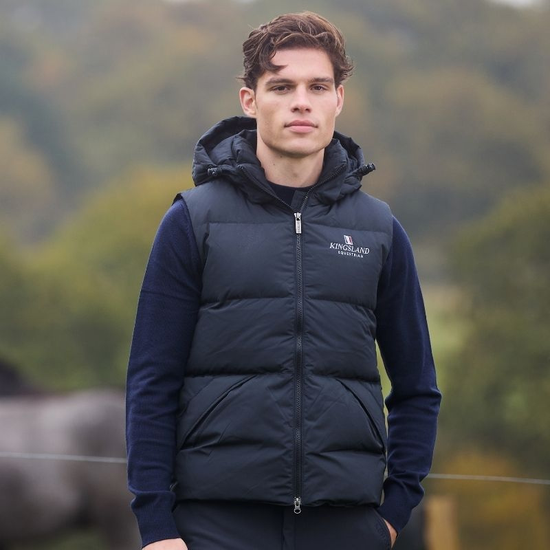 Riding Vest Classic Unisex Down Navy Blue