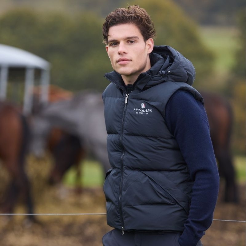 Riding Vest Classic Unisex Down Navy Blue