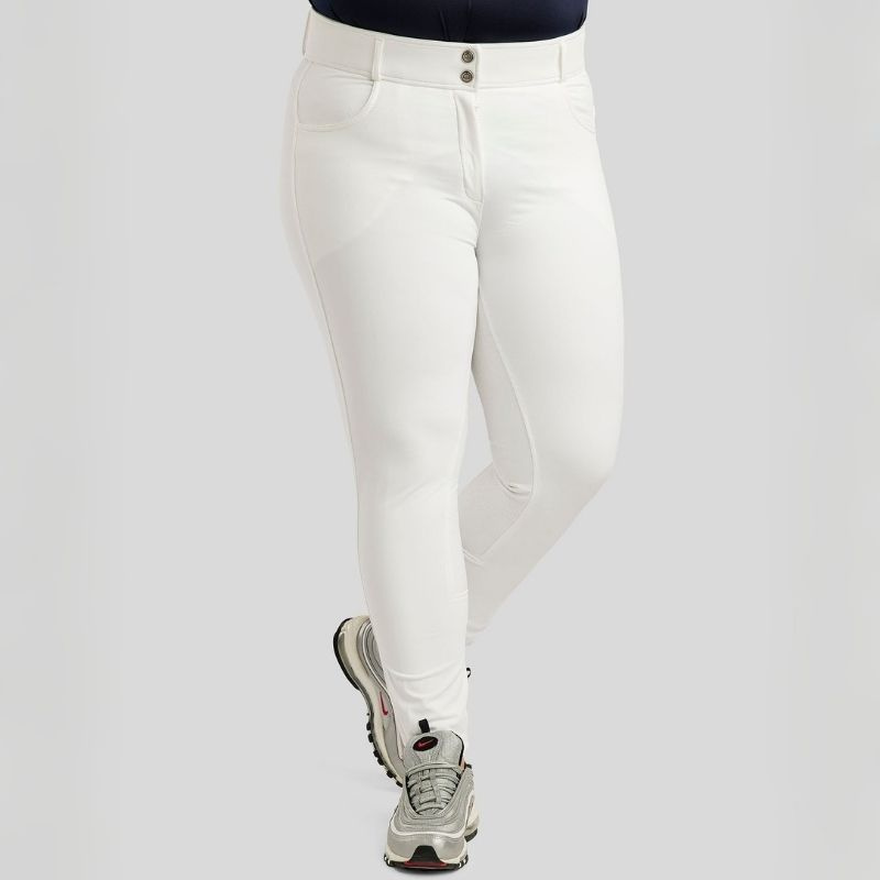 Riding Breeches Megan Yati Curve Full Grip White