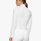 Competition Top Alternating Pleats White
