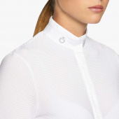 Competition Top Alternating Pleats White