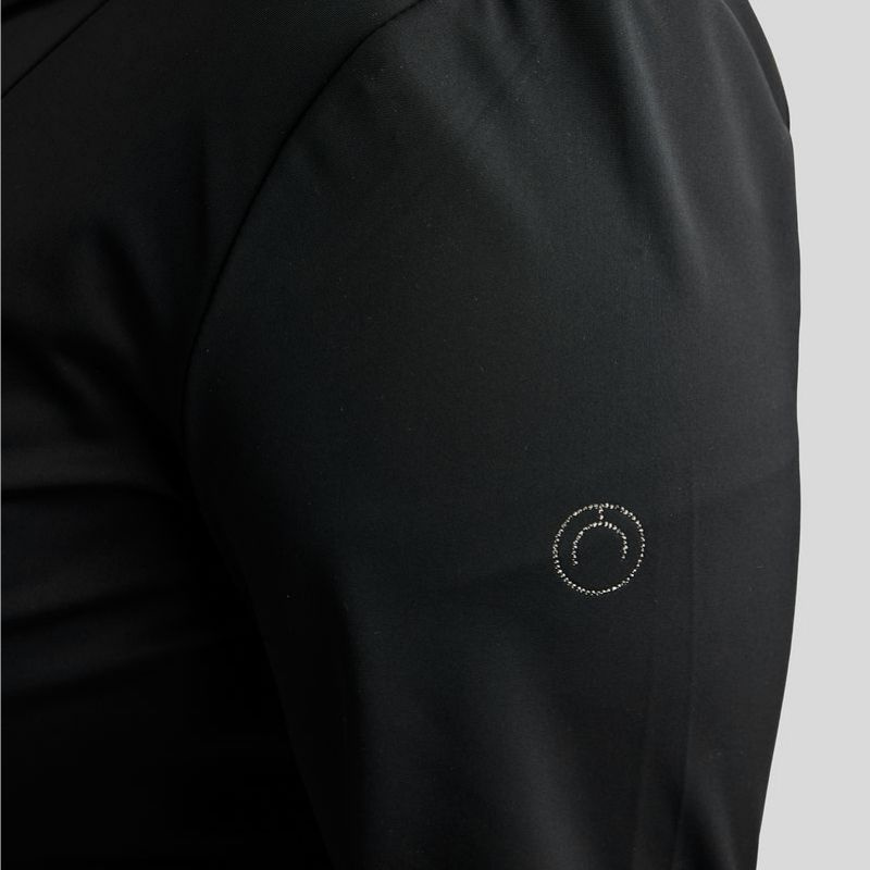 Competition Jacket MoFlair Softshell Gun Metal Crystals Curve Black