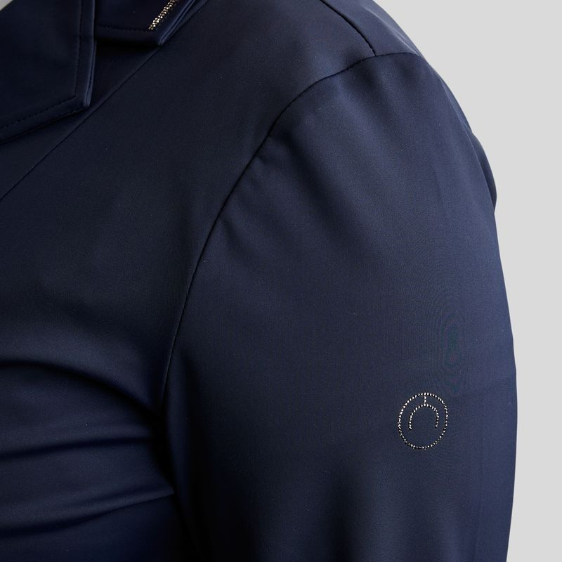 Competition Jacket MoFlair Softshell Gun Metal Crystals Curve Navy Blue