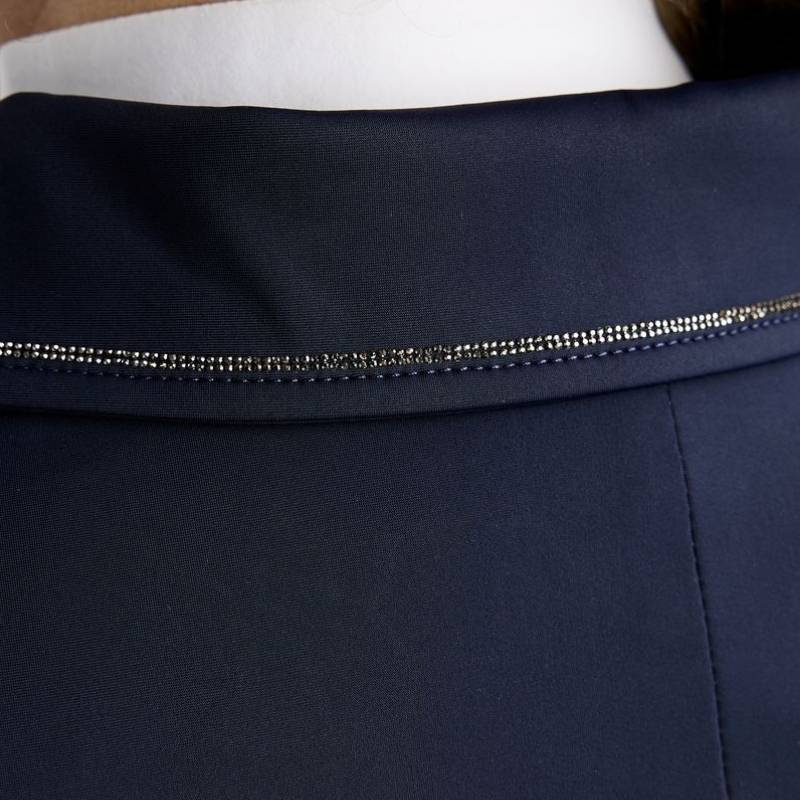 Competition Jacket MoFlair Softshell Gun Metal Crystals Curve Navy Blue