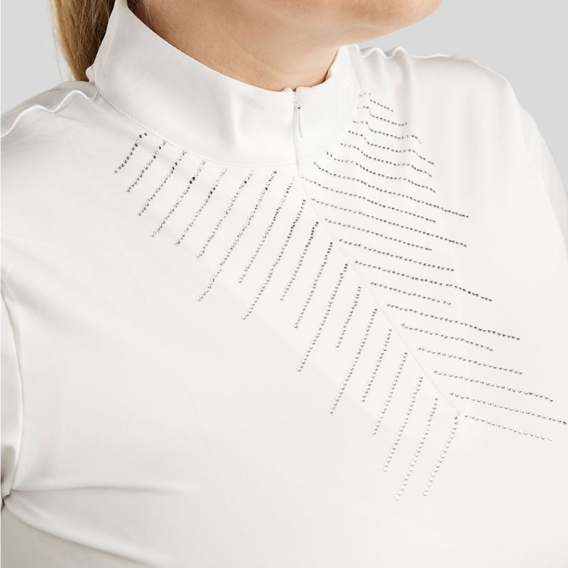 Competition Top Bling Curve White