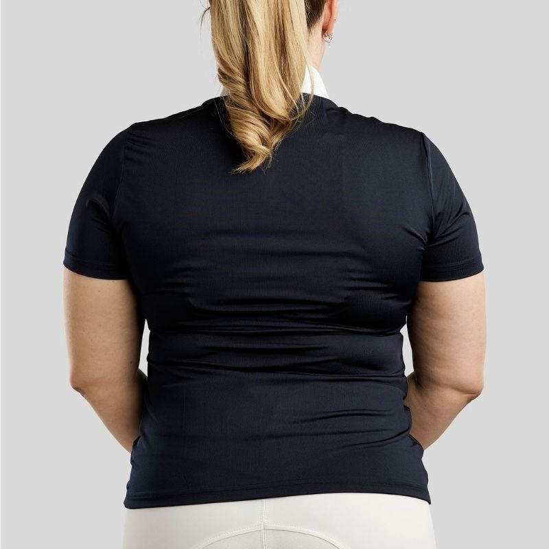 Competition Top Bling Curve Navy Blue