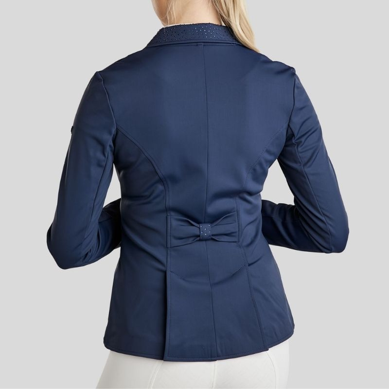Short Dressage Tailcoat Softshell Navy Blue