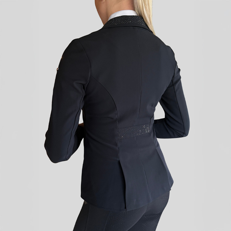 Short Tailcoat MoDarla Softshell Gunmetal Crystals Black