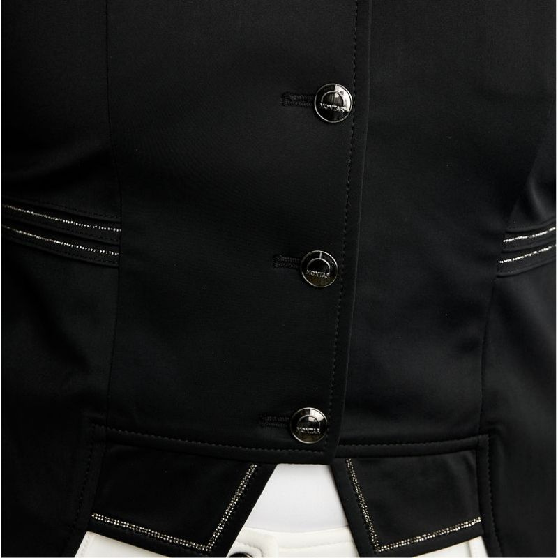 Short tailcoat MoKylie Softshell Gun Metal Crystals Black