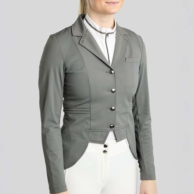 Short tailcoat MoKylie Softshell Gun Metal Crystals Grey