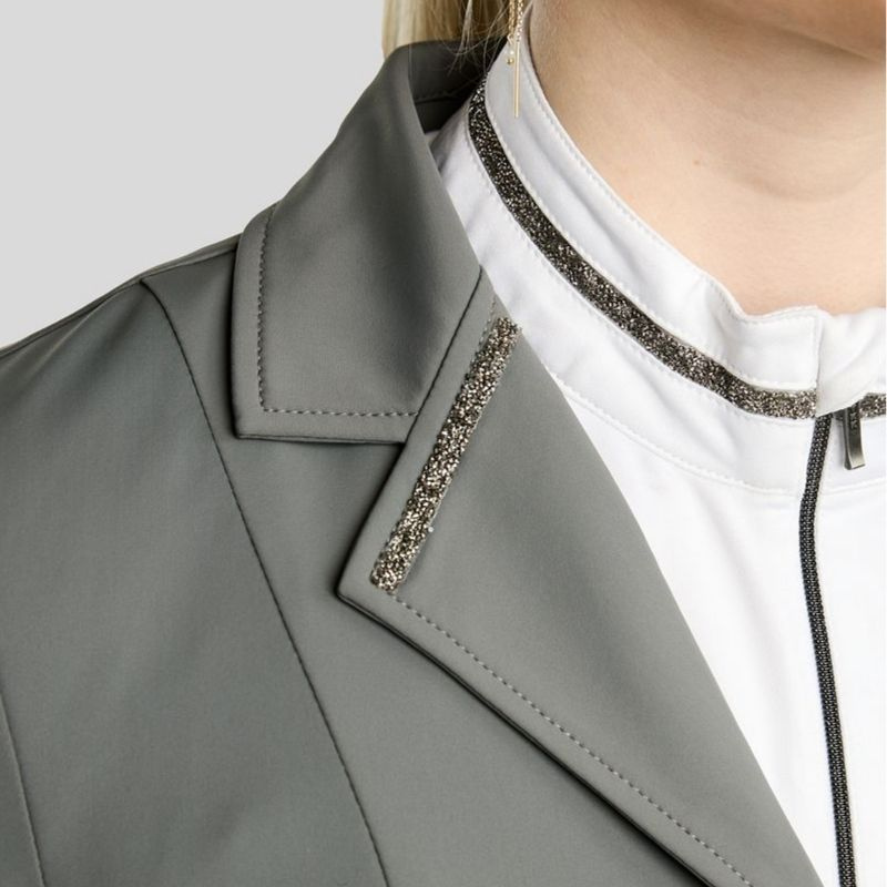 Short tailcoat MoKylie Softshell Gun Metal Crystals Grey