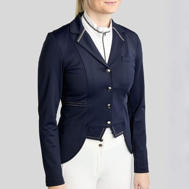 Short tailcoat MoKylie Softshell Gun Metal Crystals Navy Blue