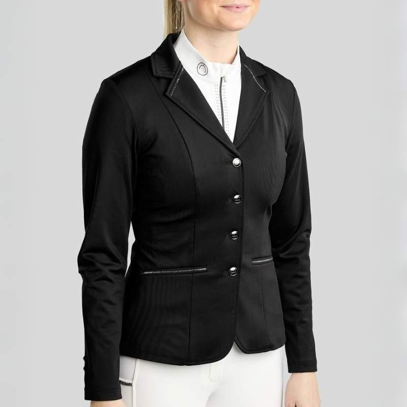 Competition Jacket MoKira Softshell Gun Metal Crystals Black