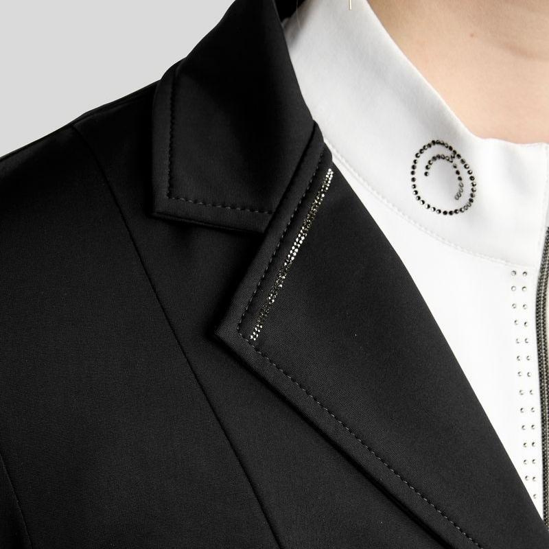 Competition Jacket MoKira Softshell Gun Metal Crystals Black