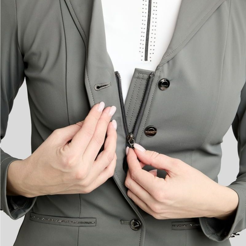 Competition Jacket MoKira Softshell Gun Metal Crystals Grey