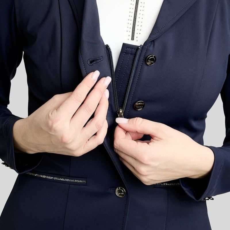 Competition Jacket MoKira Softshell Gun Metal Crystals Navy Blue