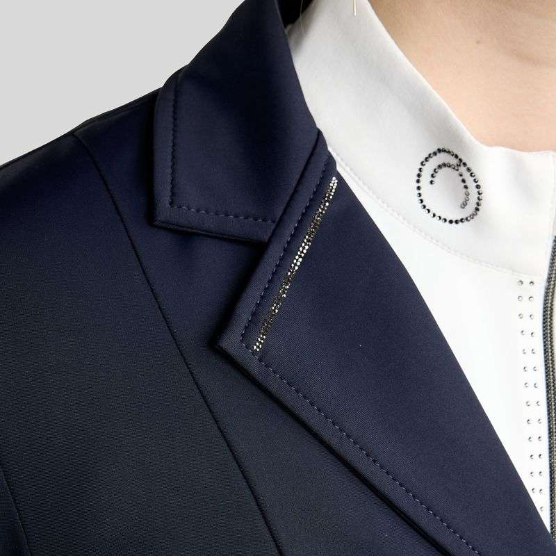 Competition Jacket MoKira Softshell Gun Metal Crystals Navy Blue