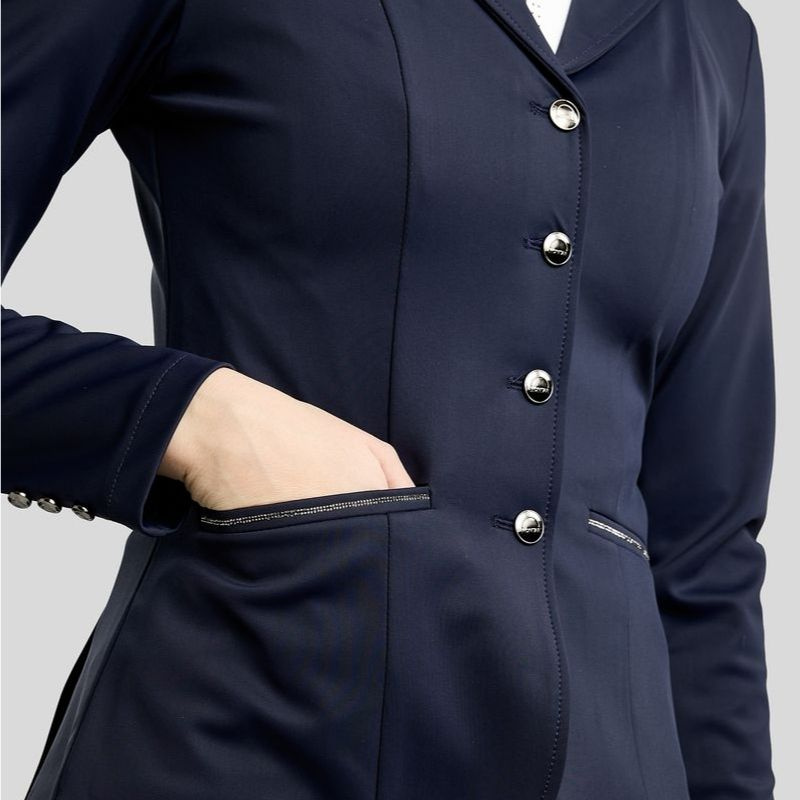 Competition Jacket MoKira Softshell Gun Metal Crystals Navy Blue