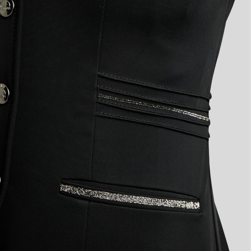 Competition Jacket MoKelly Softshell Gun Metal Crystals Black