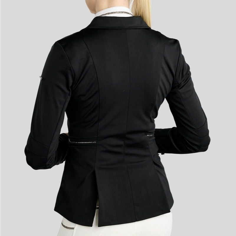Competition Jacket MoKelly Softshell Gun Metal Crystals Black