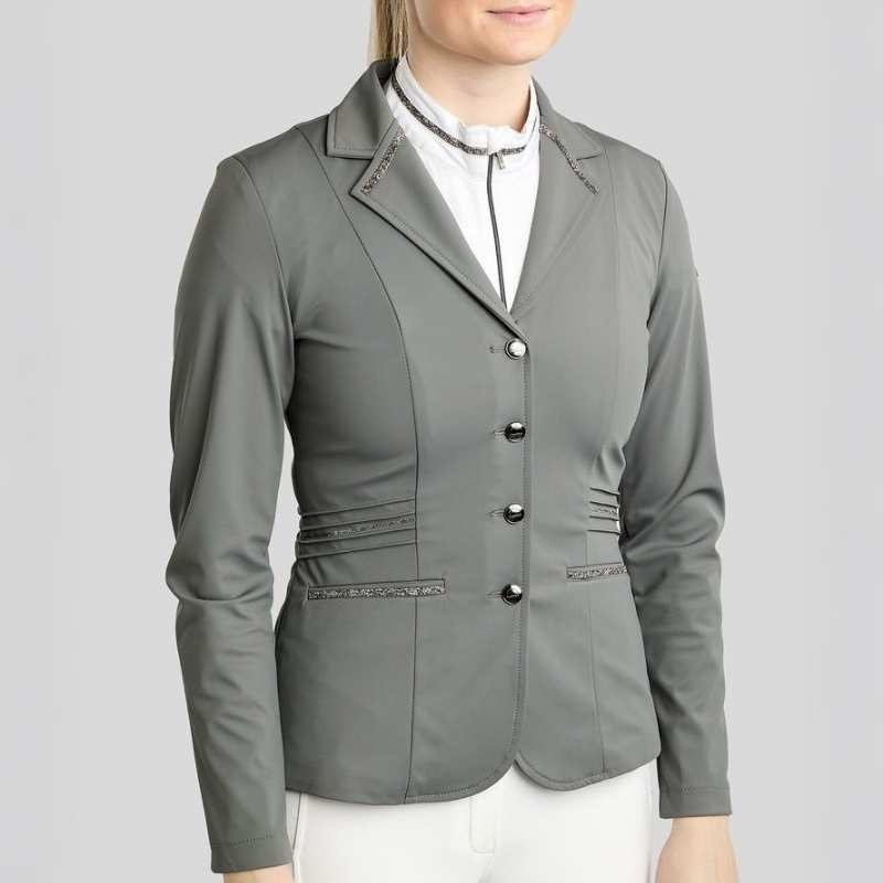 Competition Jacket MoKelly Softshell Gun Metal Crystals Grey