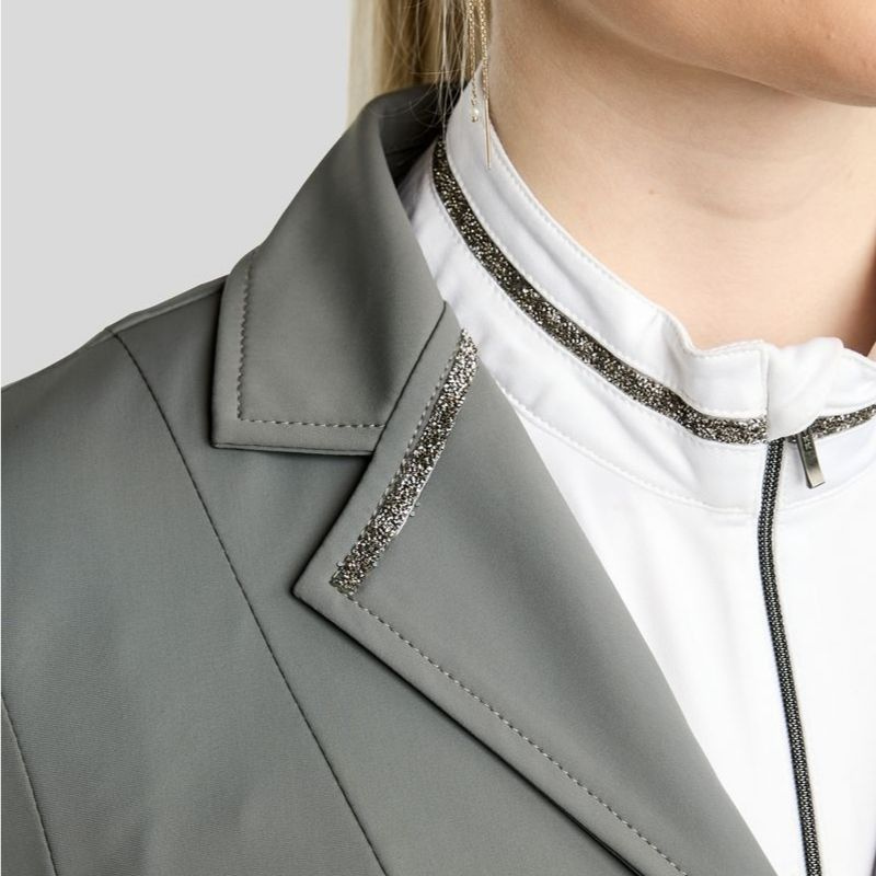 Competition Jacket MoKelly Softshell Gun Metal Crystals Grey