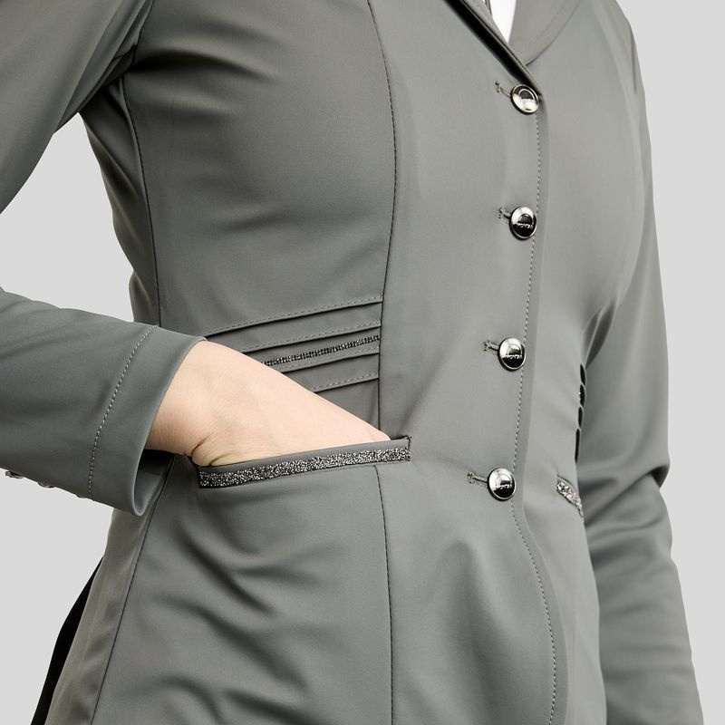 Competition Jacket MoKelly Softshell Gun Metal Crystals Grey