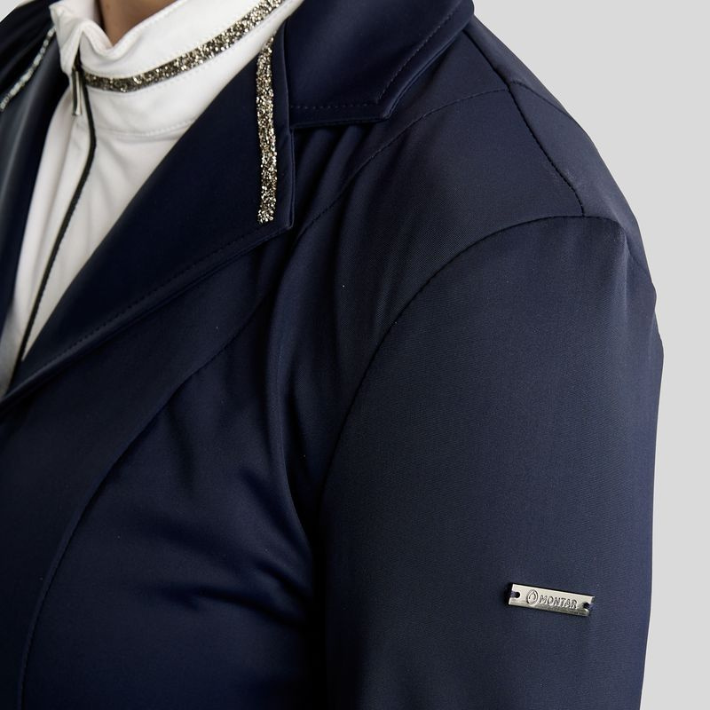 Competition Jacket MoKelly Softshell Gun Metal Crystals Navy Blue