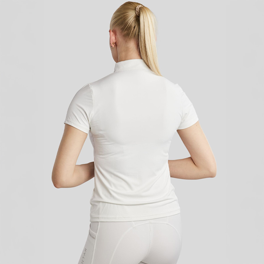 Competition Top MoVioletta Champagne Crystals White