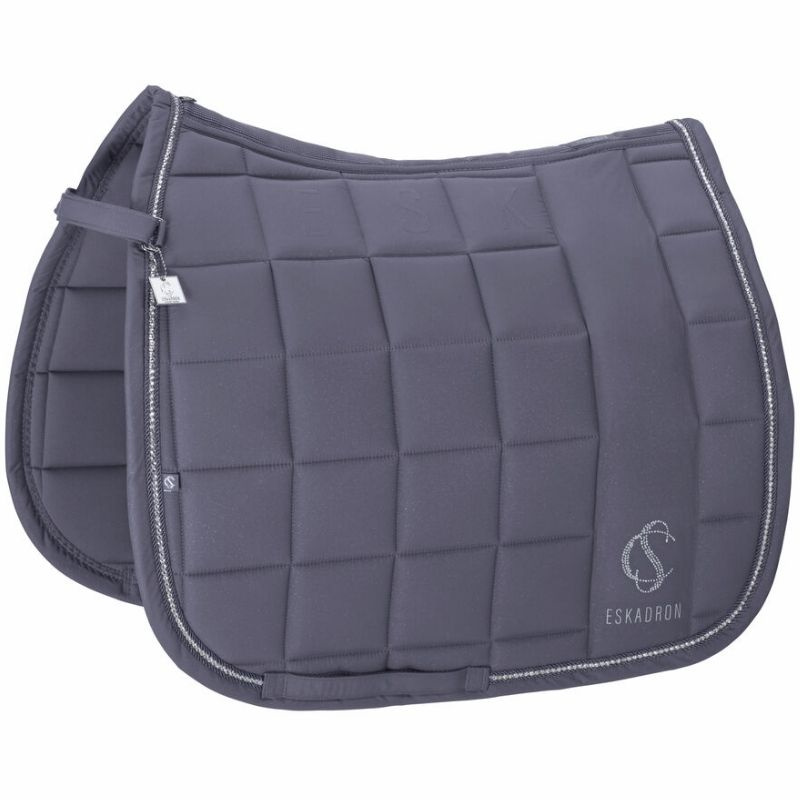 Dressage Saddle Pad Biq Square Sparkle Classic Sports Purple