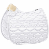 Dressage Saddle Pad Satin Crystal White Dressage Saddle Pad Satin Crystal White