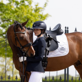 Dressage Saddle Pad Satin Crystal White Dressage Saddle Pad Satin Crystal White