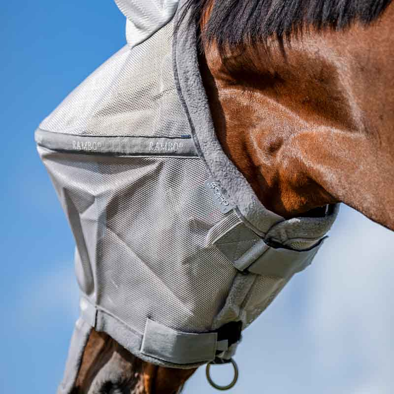 Rambo Plus Fly Mask Grey