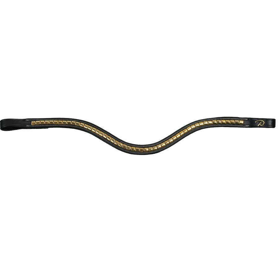V-shaped Browband Brass Clincher Dyon Collection Black
