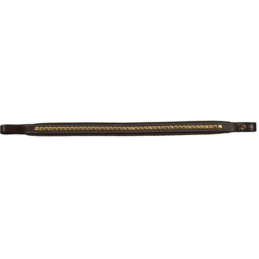 Brass Clincher Browband Dyon Collection Brown