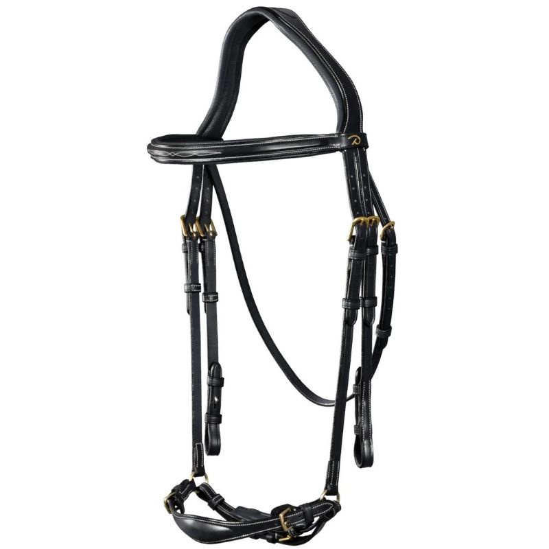 Adjustable Drop Noseband Bridle Dyon Collection Black