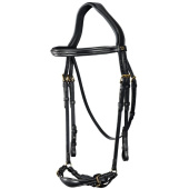 Adjustable Drop Noseband Bridle Dyon Collection Black Adjustable Drop Noseband Bridle Dyon Collection Black