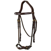 Adjustable Drop Noseband Bridle Dyon Collection Brown Adjustable Drop Noseband Bridle Dyon Collection Brown
